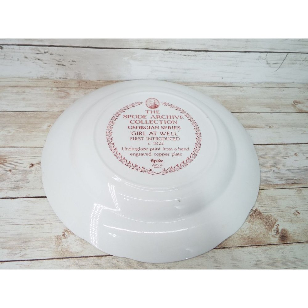 Spode England Archive Collection Girl at Well 10.5" Transferware Plate - Picture 3 of 9